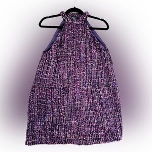 Zara purple tweed mini dress. Never worn. Xs